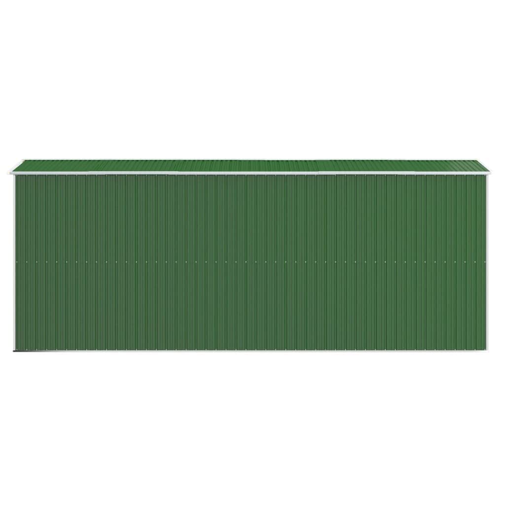 GOLINPEILO Abri de jardin extérieur en métal, grand hangar à outils utilitaire en acier, abri de jardin en acier avec doubles portes coulissantes, rangement utilitaire et outils, vert 75,6"x205,9"x87,8" 75,6"x205,9"x87,8" 