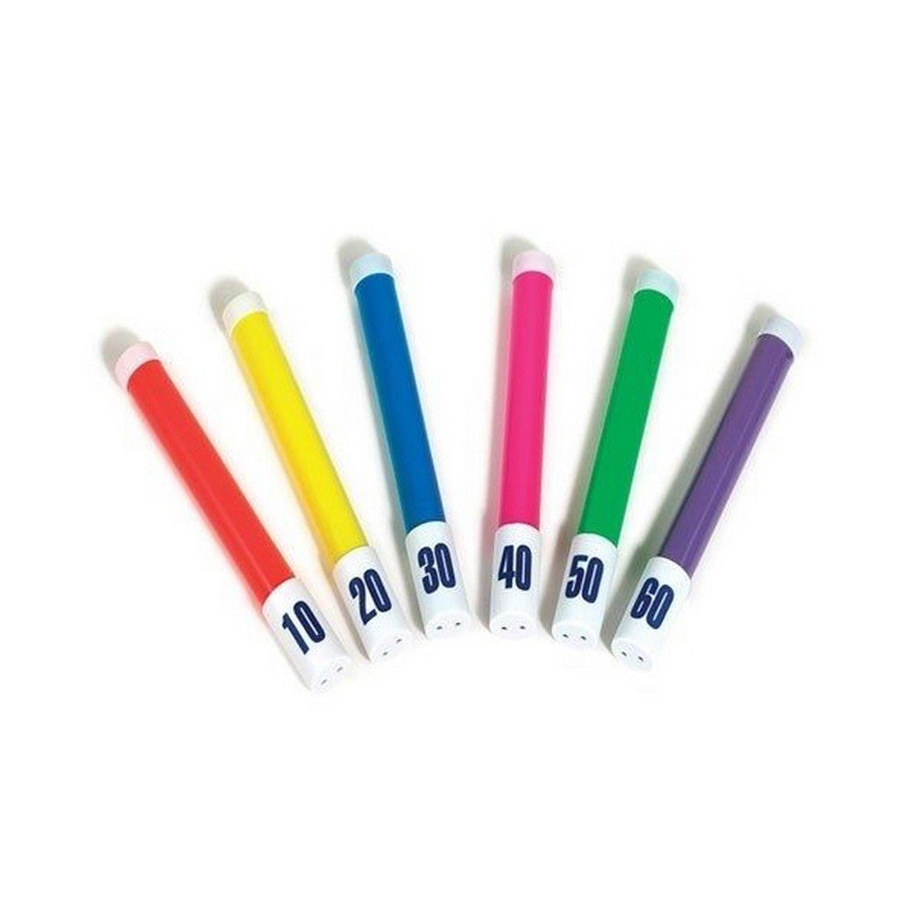 SWIMLINE Dive Flex Sticks Toys Lot de 6 jeux d'attrape et de récupération pondérés pour piscine et baignoire pour enfants Anneaux multicolores Plongée sous-marine Pratique Éducation Apprendre