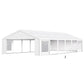 PHI VILLA 40'x20' Outdoor Heavy Duty Party Tent Large Commercial Canopy Wedding Event Shelter Carport with Romevable Sidewalls for Patio Outdoor Garden Events, White 40FTx20FT