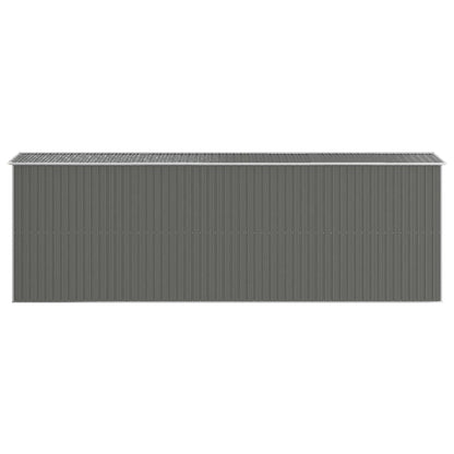 Gecheer Abri de jardin en acier galvanisé, abri de rangement pour outils de jardin avec évent, abri de rangement extérieur, maison de rangement avec porte pour jardin, patio, pelouse – Gris clair 190 x 600 x 220 cm, 75,6 x 238,6 x 87,8 