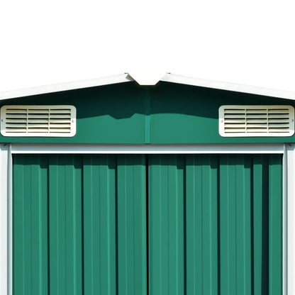 CHARMMA Outdoor Garden Storage Shed with Sliding Doors and Vents Galvanized Steel Outdoor Tool Shed Pool Supplies Organizer Green for Patio, Backyard, Lawn 9'x32'x6' (W x D x H) 101.2" x 389.8" x 71.3"