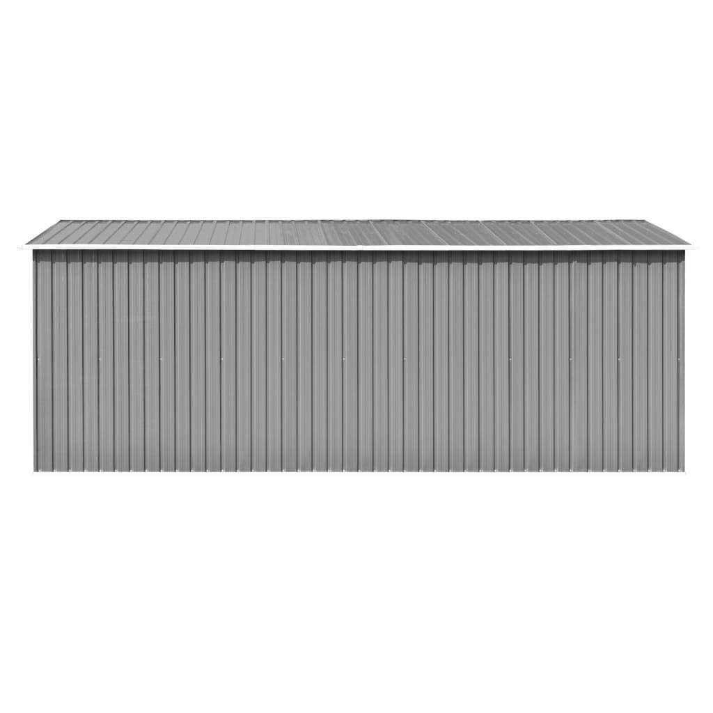 GOLINPEILO Large Outdoor Garden Shed with Sliding Doors and Vents Galvanized Steel Outdoor Tool Shed Pool Supplies Organizer Outside Shed for Backyard Yard Lawn Mower 101.2"x192.5"x71.3" Gray 101.2"x192.5"x71.3"