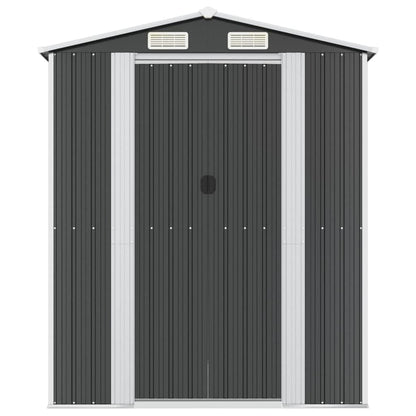 GOLINPEILO Abri de jardin extérieur en métal, grand hangar à outils utilitaire en acier, abri de jardin en acier avec doubles portes coulissantes, rangement utilitaire et outils, anthracite 75,6"x369,3"x87,8" 75,6"x369,3"x87,8" 