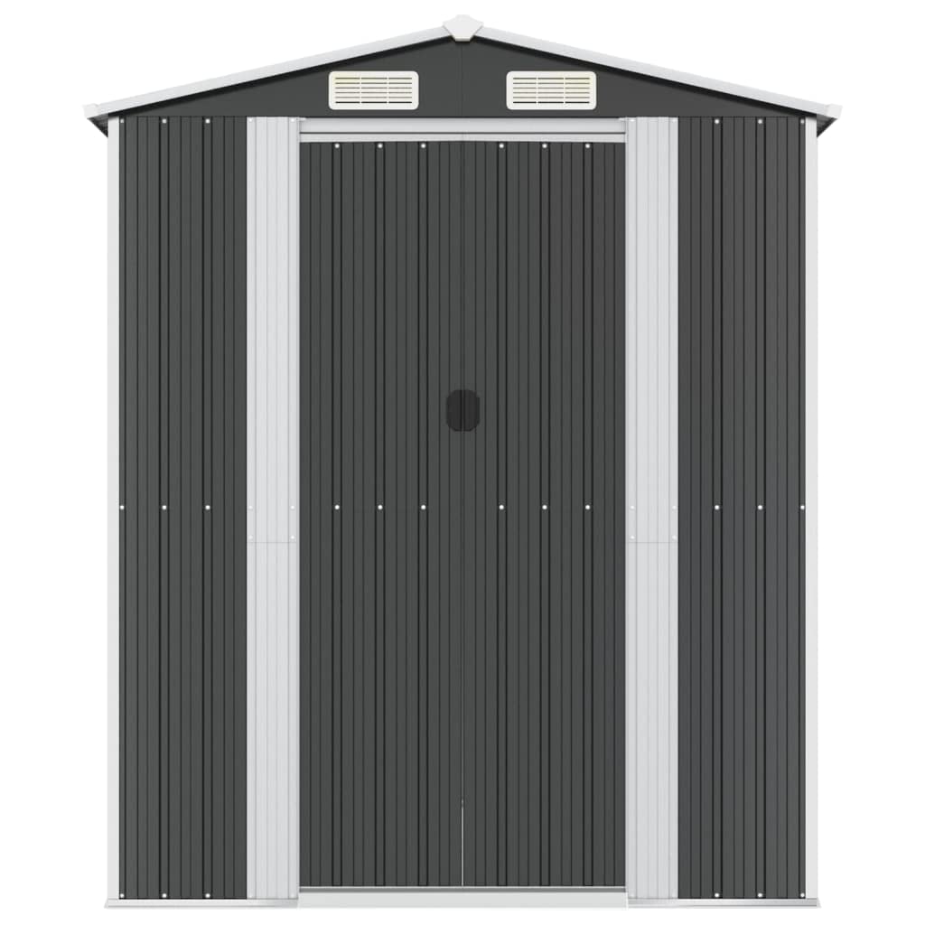 GOLINPEILO Metal Outdoor Garden Storage Shed, Large Steel Utility Tool Shed Storage House, Steel Yard Shed with Double Sliding Doors, Utility and Tool Storage, Anthracite 75.6"x205.9"x87.8" 75.6"x205.9"x87.8"