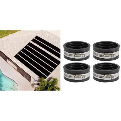 Smart Pool S601 Système de chauffage solaire pour piscine creusée, comprend deux panneaux de 2 pi x 20 pi (80 pi2) – Fabriqué en polypropylène durable, augmente la température jusqu'à 15 °F – S601P, paquet de 1, noir