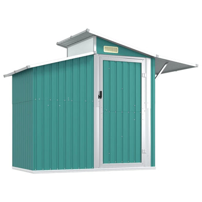 GOLINPEILO Abri de jardin extérieur en métal, grand hangar à outils utilitaire en acier, abri de jardin en acier avec doubles portes coulissantes, rangement utilitaire et outils, vert 106,3"x51,2"x82,1" 106,3"x51,2"x82,1" 