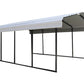 Arrow Shed CPH122907 29-Gauge Carport with Galvanized Steel Roof Panels, 12' x 29' x 7', Eggshell