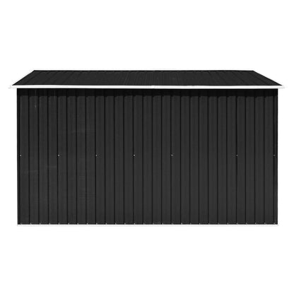 GOLINPEILO Metal Outdoor Garden Storage Shed, 101.2" x 117.3" x 70.1" Steel Utility Tool Shed Storage House, Steel Yard Shed with Double Sliding Doors, Utility and Tool Storage for Garden,Anthracite 101.2" x 117.3" x 70.1" Anthracite