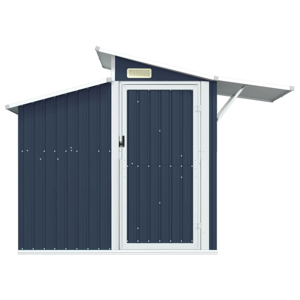 GOLINPEILO Abri de jardin extérieur en métal, grand hangar à outils utilitaire en acier, abri de jardin en acier avec doubles portes coulissantes, rangement utilitaire et outils, anthracite 106,3"x51,2"x82,1" 106,3"x51,2"x82,1" 