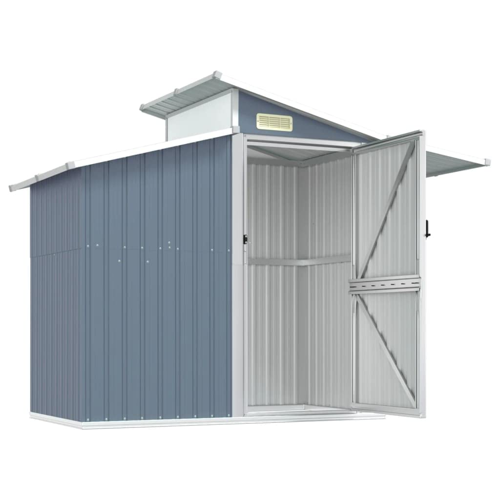 GOLINPEILO Metal Outdoor Garden Storage Shed, Large Steel Utility Tool Shed Storage House, Steel Yard Shed with Double Sliding Doors, Utility and Tool Storage, Gray 106.3"x51.2"x82.1" 106.3"x51.2"x82.1"