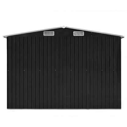 GOLINPEILO Large Outdoor Garden Shed with Sliding Doors and Vents Galvanized Steel Outdoor Tool Shed Pool Supplies Organizer Outside Shed for Backyard Yard Lawn Mower 101.2"x192.5"x71.3" Anthracite 101.2"x192.5"x71.3"