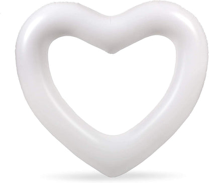 LÔTELI Flotteur Coeur Blanc | Grand accessoire photo gonflable pour fiançailles, mariage, enterrement de vie de jeune fille