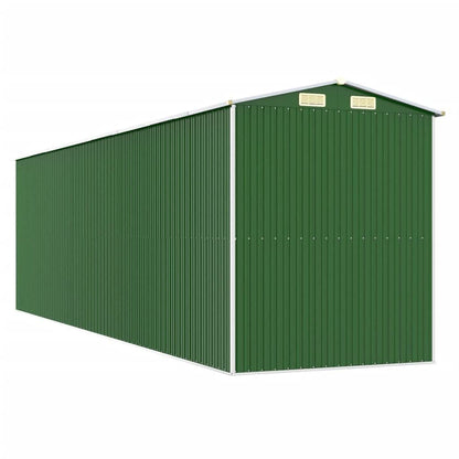 GOLINPEILO Abri de jardin extérieur en métal, grand hangar à outils utilitaire en acier, abri de jardin en acier avec doubles portes coulissantes, rangement utilitaire et outils, vert 75,6"x271,3"x87,8" 75,6"x271,3"x87,8" 