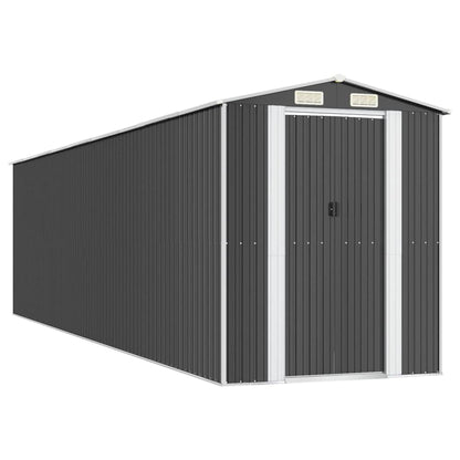 GOLINPEILO Metal Outdoor Garden Storage Shed, Large Steel Utility Tool Shed Storage House, Steel Yard Shed with Double Sliding Doors, Utility and Tool Storage, Anthracite 75.6"x303.9"x87.8" 75.6"x303.9"x87.8"