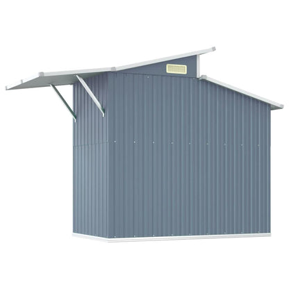 GOLINPEILO Abri de jardin extérieur en métal, grand hangar à outils utilitaire en acier, abri de jardin en acier avec doubles portes coulissantes, rangement utilitaire et outils, gris 106,3"x51,2"x82,1" 106,3"x51,2"x82,1" 