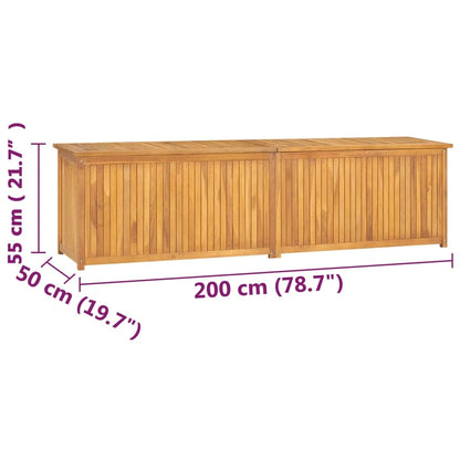 GOLINPEILO Outdoor Patio Storage Box Solid Teak Wood Deck Box Outdoor Storage Organization Box with Lid Storage Bench and Waterproof Lining for Garden,Patio,Backyard,78.7"x19.7"x21.7" 78.7"x19.7"x21.7"