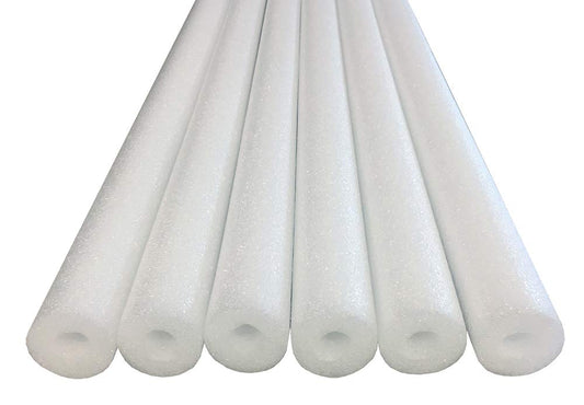 Oodles of Noodles Deluxe Foam Pool Swim Noodles - 6 Pack White