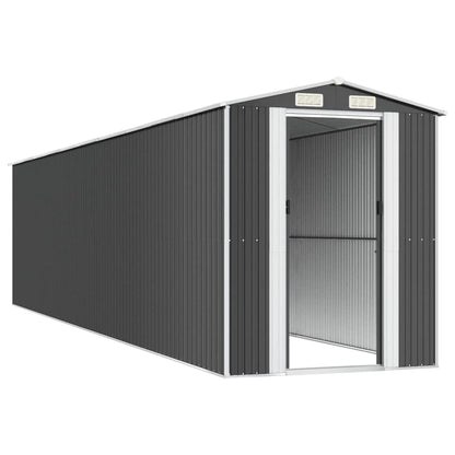 GOLINPEILO Metal Outdoor Garden Storage Shed, Large Steel Utility Tool Shed Storage House, Steel Yard Shed with Double Sliding Doors, Utility and Tool Storage, Anthracite 75.6"x336.6"x87.8" 75.6"x336.6"x87.8"