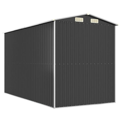 GOLINPEILO Metal Outdoor Garden Storage Shed, Large Steel Utility Tool Shed Storage House, Steel Yard Shed with Double Sliding Doors, Utility and Tool Storage, Anthracite 75.6"x140.6"x87.8" 75.6"x140.6"x87.8"