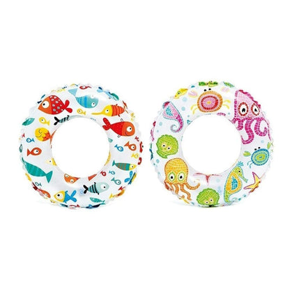 Intex - Recreation Lively Print Swim Ring, Summer Fun (Lot de 2 assortis)