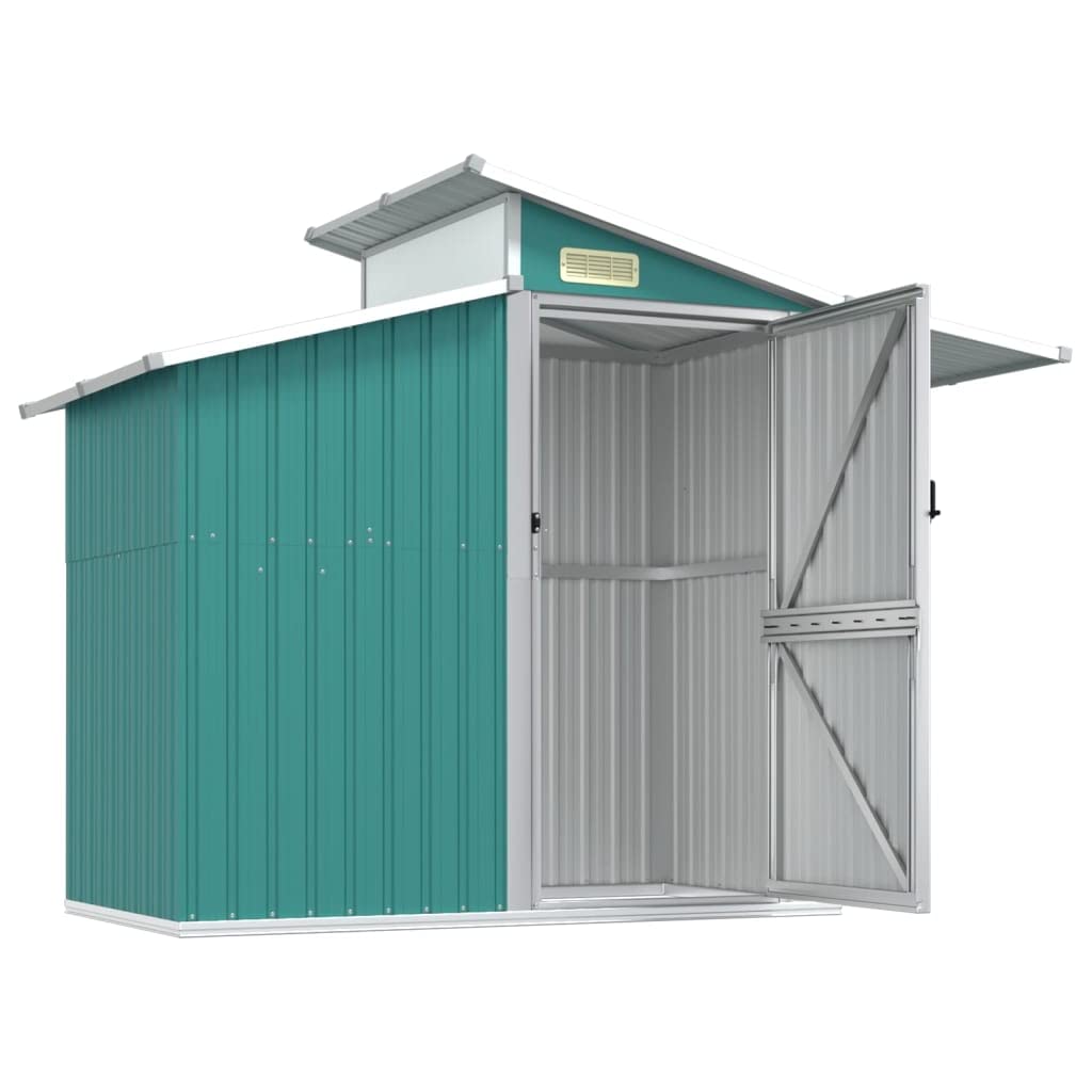 GOLINPEILO Metal Outdoor Garden Storage Shed, Large Steel Utility Tool Shed Storage House, Steel Yard Shed with Double Sliding Doors, Utility and Tool Storage, Green 106.3"x51.2"x82.1" 106.3"x51.2"x82.1"