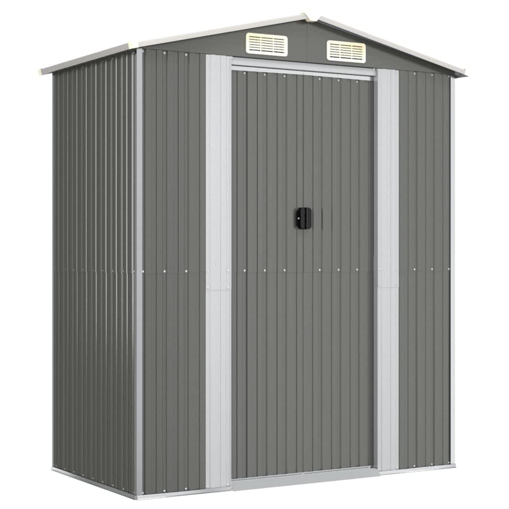 GOLINPEILO Metal Outdoor Garden Storage Shed, Large Steel Utility Tool Shed Storage House, Steel Yard Shed with Double Sliding Doors, Utility and Tool Storage, Light Gray 75.6"x42.5"x87.8" 75.6"x42.5"x87.8"