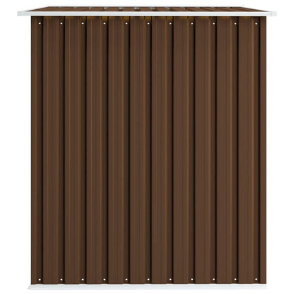 CHARMMA Outdoor Garden Storage Shed with Sliding Doors and Vents Galvanized Steel Outdoor Tool Shed Pool Supplies Organizer Brown for Patio, Backyard, Lawn 9'x7'x6'(W x D x H) 101.2"x80.7"x70.1"