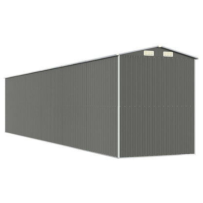 GOLINPEILO Metal Outdoor Garden Storage Shed, Large Steel Utility Tool Shed Storage House, Steel Yard Shed with Double Sliding Doors, Utility and Tool Storage, Light Gray 75.6"x369.3"x87.8" 75.6"x369.3"x87.8"