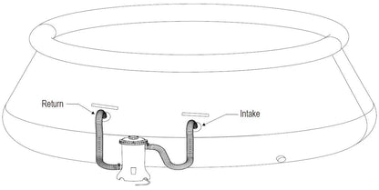 Piscine hors sol gonflable Summer Waves de 13 pi x 33 po à réglage rapide avec pompe de filtration