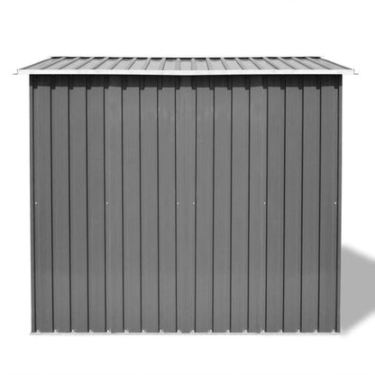 CHARMMA Outdoor Garden Storage Shed with Sliding Doors and Vents Galvanized Steel Outdoor Tool Shed Pool Supplies Organizer Gray for Patio, Backyard, Lawn 9'x7'x6'(W x D x H) 101.2"x80.7"x70.1"