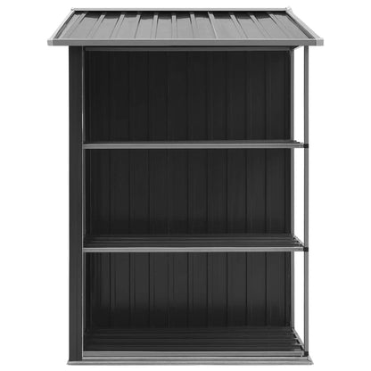 GOLINPEILO Metal Outdoor Garden Storage Shed with Rack, 80.7" x 51.2" x 72" Steel Utility Tool Shed Storage House, Steel Yard Shed, Utility and Tool Storage for Garden, Patio, Outdoor Use, Anthracite 80.7" x 51.2" x 72"