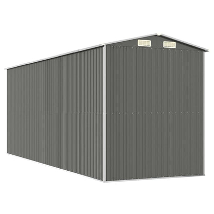 GOLINPEILO Outdoor Garden Shed with Sliding Doors and Vents Galvanized Steel Outdoor Tool Shed Pool Supplies Organizer Outside Shed for Yard Backyard Lawn Mower, Light Gray 75.6"x205.9"x87.8" 75.6"x205.9"x87.8"