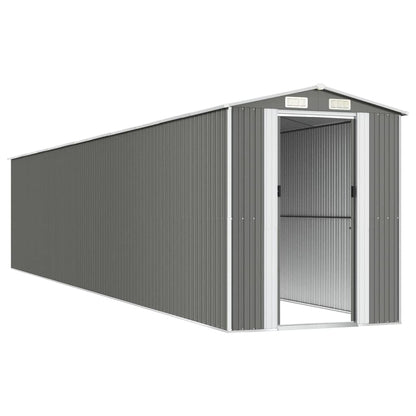 GOLINPEILO Metal Outdoor Garden Storage Shed, Large Steel Utility Tool Shed Storage House, Steel Yard Shed with Double Sliding Doors, Utility and Tool Storage, Light Gray 75.6"x402"x87.8" 75.6"x402"x87.8"