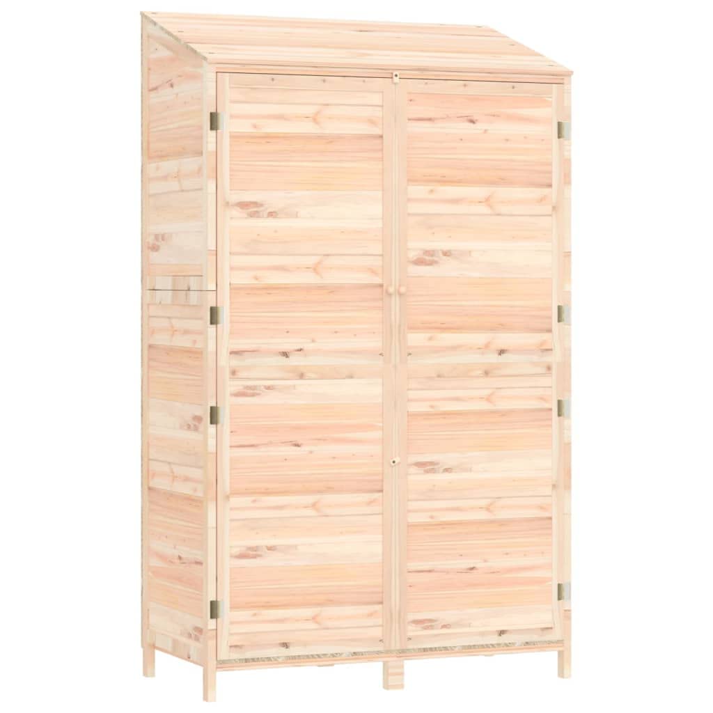 GOLINPEILO Abri de jardin en bois, armoire de rangement extérieure, abri de jardin en bois, organisateur extérieur d'abri de jardin en bois pour cour, patio, terrasse et porche, 40,2" x 20,5" x 68,7" en bois massif de sapin 40,2" x 20,5" x 68,7" naturel 