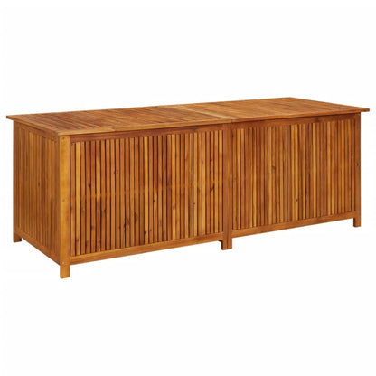 vidaXL Boîte de rangement extérieure, boîte de terrasse avec couvercle, armoire de terrasse, coffre de rangement pour coussins d'extérieur, coussins, outils de jardin, bois d'acacia massif 78,7" x 31,5" x 29,5" 