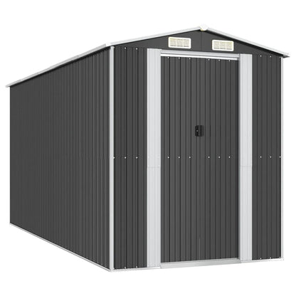 GOLINPEILO Metal Outdoor Garden Storage Shed, Large Steel Utility Tool Shed Storage House, Steel Yard Shed with Double Sliding Doors, Utility and Tool Storage, Anthracite 75.6"x173.2"x87.8" 75.6"x173.2"x87.8"