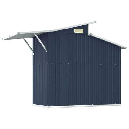 GOLINPEILO Abri de jardin extérieur en métal, grand hangar à outils utilitaire en acier, abri de jardin en acier avec doubles portes coulissantes, rangement utilitaire et outils, anthracite 106,3"x51,2"x82,1" 106,3"x51,2"x82,1" 