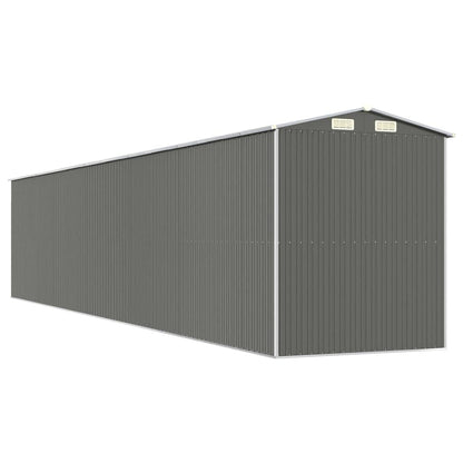 GOLINPEILO Abri de jardin extérieur en métal, grand hangar à outils utilitaire en acier, abri de jardin en acier avec doubles portes coulissantes, rangement utilitaire et outils, gris clair 75,6"x402"x87,8" 75,6"x402"x87,8" 