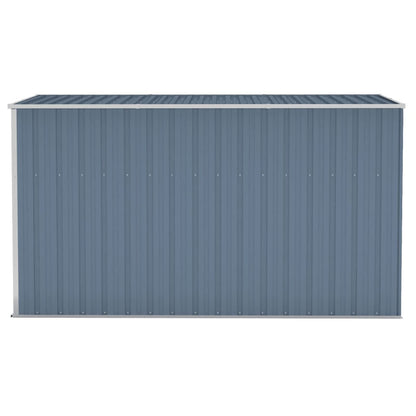 Gecheer Abri de Jardin Mural Gris 46,5"x113,4"x70,1", Abri de Rangement extérieur avec Porte en Acier galvanisé, Maison de Rangement pour Jardin, Patio, Pelouse 46,5 x 113,4 x 70,1 