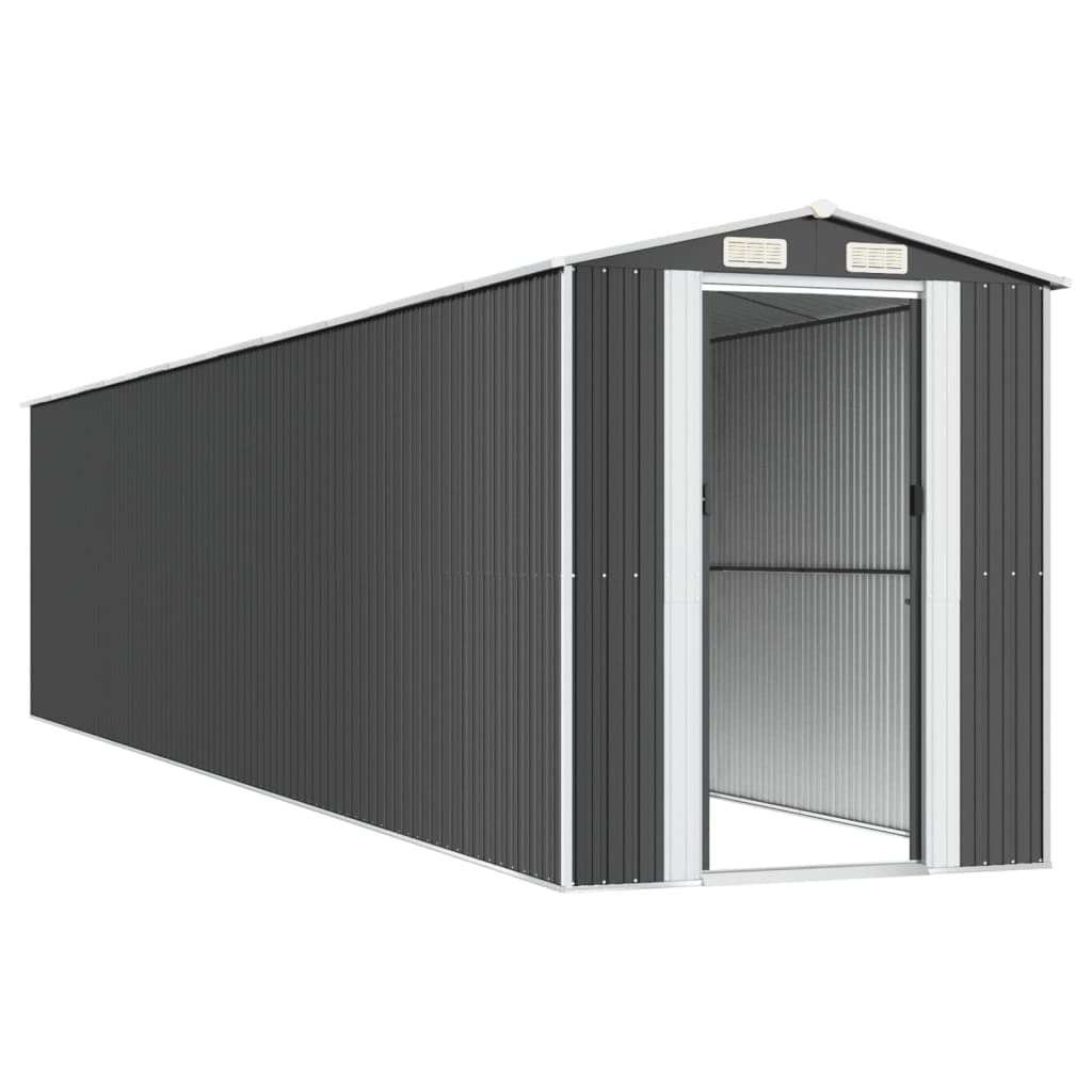 GOLINPEILO Metal Outdoor Garden Storage Shed, Large Steel Utility Tool Shed Storage House, Steel Yard Shed with Double Sliding Doors, Utility and Tool Storage, Anthracite 75.6"x369.3"x87.8" 75.6"x369.3"x87.8"