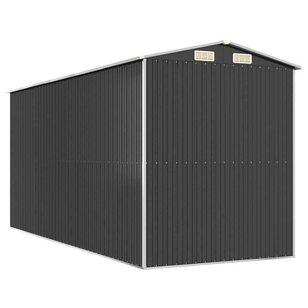 GOLINPEILO Metal Outdoor Garden Storage Shed, Large Steel Utility Tool Shed Storage House, Steel Yard Shed with Double Sliding Doors, Utility and Tool Storage, Anthracite 75.6"x173.2"x87.8" 75.6"x173.2"x87.8"