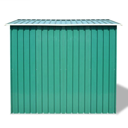 CHARMMA Outdoor Garden Storage Shed with Sliding Doors and Vents Galvanized Steel Outdoor Tool Shed Pool Supplies Organizer Green for Patio, Backyard, Lawn 9'x7'x6'(W x D x H) 101.2"x80.7"x70.1"