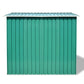 GOLINPEILO Metal Outdoor Garden Storage Shed, 101.2" x 80.7" x 70.1" Steel Utility Tool Shed Storage House, Steel Yard Shed with Double Sliding Doors, Utility and Tool Storage for Garden Patio,Green 101.2" x 80.7" x 70.1" Green