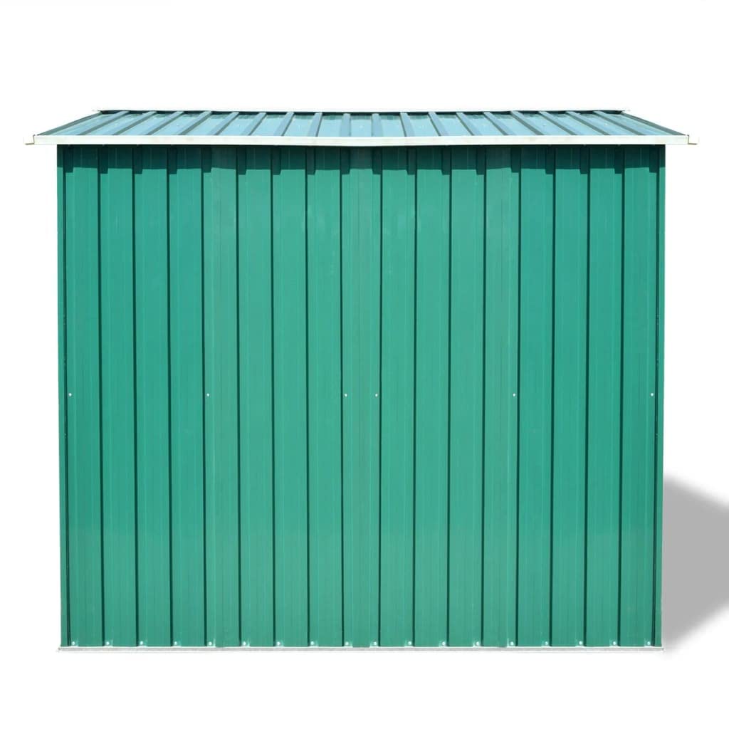 GOLINPEILO Metal Outdoor Garden Storage Shed, 101.2" x 80.7" x 70.1" Steel Utility Tool Shed Storage House, Steel Yard Shed with Double Sliding Doors, Utility and Tool Storage for Garden Patio,Green 101.2" x 80.7" x 70.1" Green