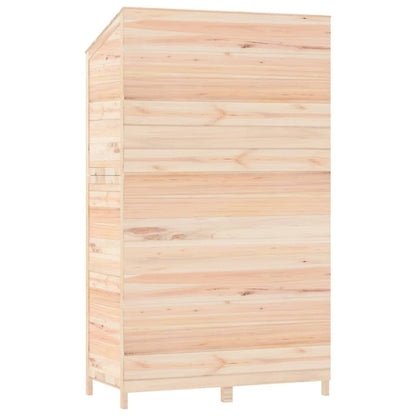 GOLINPEILO Abri de jardin en bois, armoire de rangement extérieure, abri de jardin en bois, organisateur extérieur d'abri de jardin en bois pour cour, patio, terrasse et porche, 40,2" x 20,5" x 68,7" en bois massif de sapin 40,2" x 20,5" x 68,7" naturel 