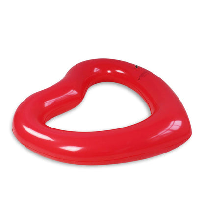 SUNSHINE-MALL Anneaux de Bain Gonflables, Tube de Chaises Longues Flotteur de Piscine en Forme de Coeur, Jouets de Fête de Plage pour Enfants, Adultes Or, Rouge