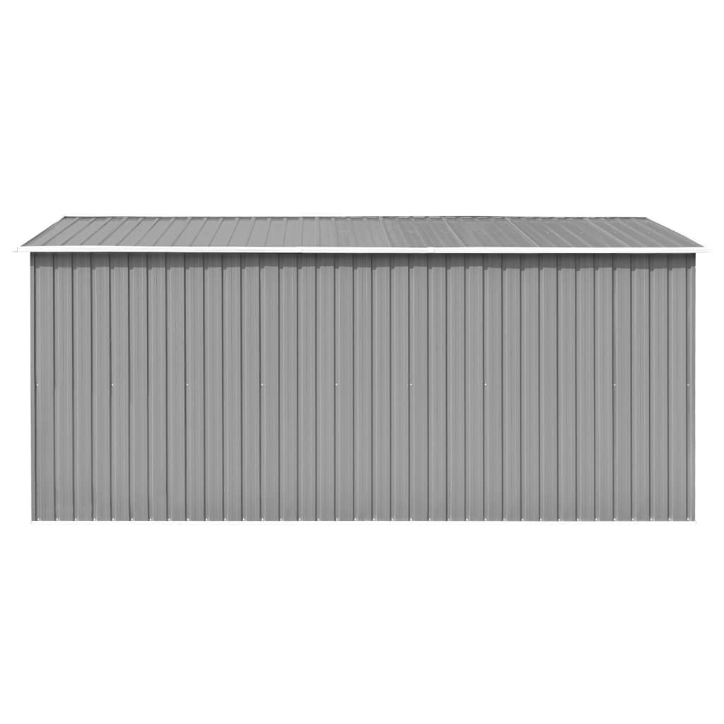 GOLINPEILO Metal Outdoor Garden Storage Shed, 101.2" x 154.3" x 71.3" Steel Utility Tool Shed Storage House, Steel Yard Shed with Double Sliding Doors, Utility and Tool Storage for Garden Patio,Gray 101.2" x 154.3" x 71.3" Gray