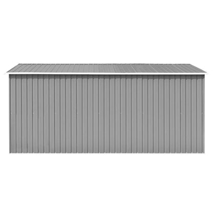 GOLINPEILO Metal Outdoor Garden Storage Shed, 101.2" x 154.3" x 71.3" Steel Utility Tool Shed Storage House, Steel Yard Shed with Double Sliding Doors, Utility and Tool Storage for Garden Patio,Gray 101.2" x 154.3" x 71.3" Gray