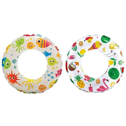 Intex - Recreation Lively Print Swim Ring, Summer Fun (Lot de 2 assortis)