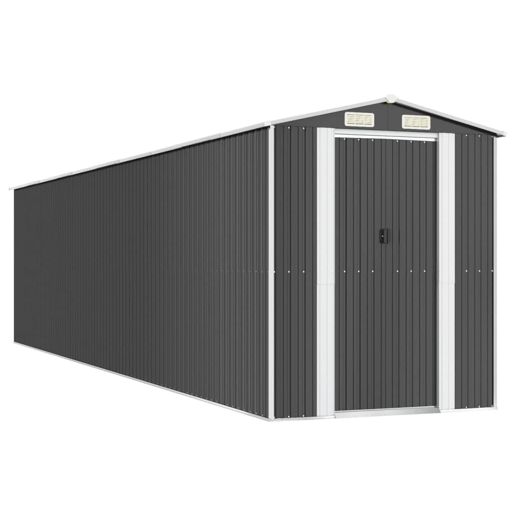 GOLINPEILO Metal Outdoor Garden Storage Shed, Large Steel Utility Tool Shed Storage House, Steel Yard Shed with Double Sliding Doors, Utility and Tool Storage, Anthracite 75.6"x336.6"x87.8" 75.6"x336.6"x87.8"